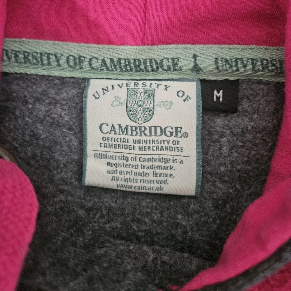 Cambridge University Gray Hoodie, Warm, Size M, Official Merchandise - Picture 7 of 9
